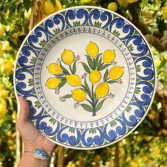 Limonlu Çini Tabak