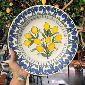 Limonlu Çini Tabak