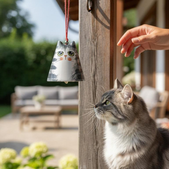 Seramik Kedi Çan
