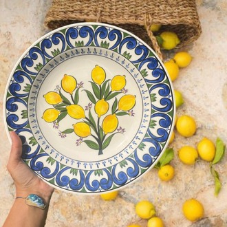 Limonlu Çini Tabak