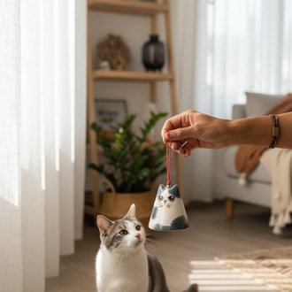 Seramik Kedi Çan