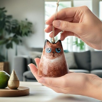 Seramik Siyam Kedi Çan
