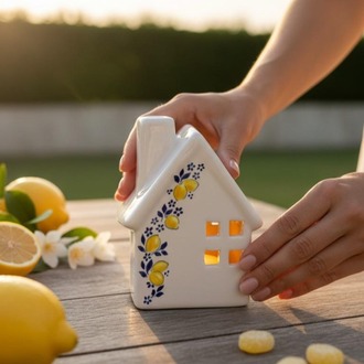 Limonlu Çini Ev Mumluk