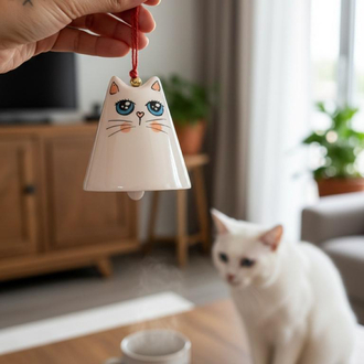 Seramik Kedi Çan