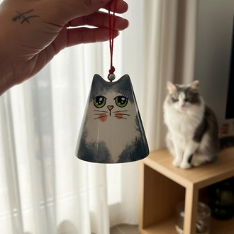 Seramik Kedi Çan