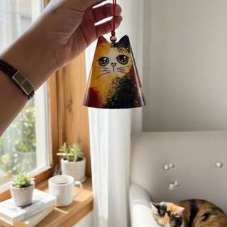 Seramik Kedi Çan