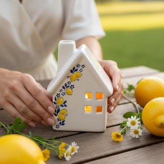 Limonlu Çini Ev Mumluk
