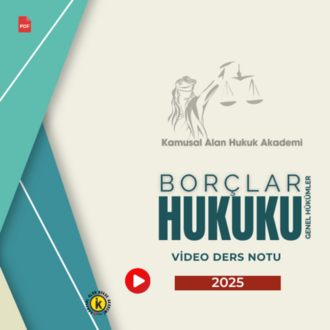 Borçlar Hukuku (Genel Hükümler) Kamusal Alan Video Ders Notları PDF