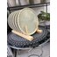 Su yeşili buğday taneli 18 cm 6 lı pasta tabağı