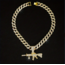 Rhinestone Gun Şekilli Kolye