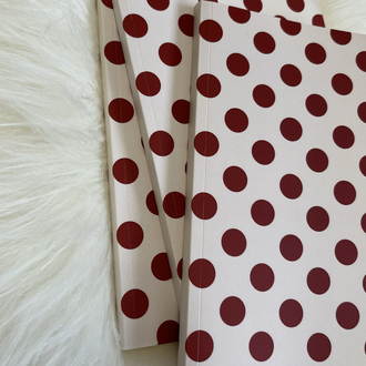 Polka Kırmızı Üçlü Defter Seti