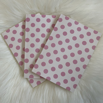 Polka Pembe Üçlü Defter Seti
