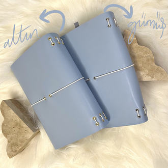 A5 Bebek Mavisi Trifold Kılıf