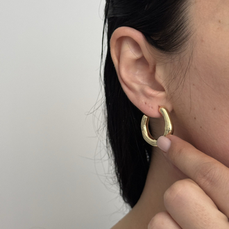 Xuping 14k Gold Halka Küpe(2,5cm)
