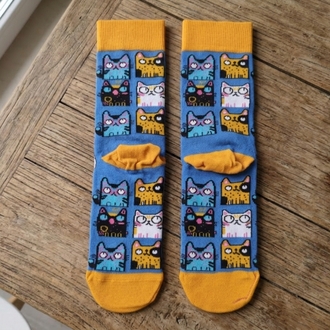 Retro Kedi Soket Corap