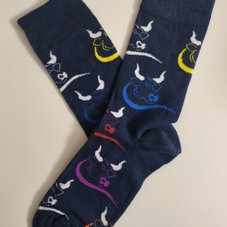 Cosmic Bull Desenli Soket Corap
