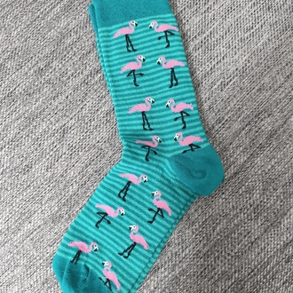 Flamingo Desenli Renkli Çorap