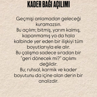 EX PARTNER / GEÇMİŞ İLİŞKİ AÇILIMI