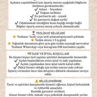 EX PARTNER / GEÇMİŞ İLİŞKİ AÇILIMI