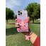 Pigle Desenli Lila Silikon Telefon Kılıfı