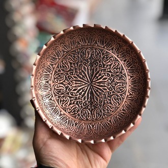 Bakır Çerezlik Seti – Kuruyemiş Sunumluk 6’lı Set 