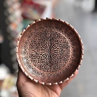 El Yapımı Bakır Çerezlik - Kuruyemiş - Sunumluk Adet Bakır Rengi