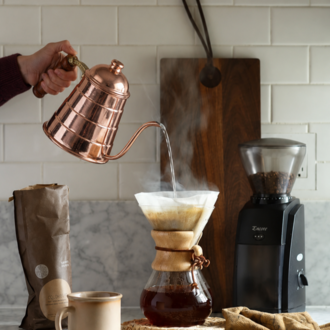 Bakır Espresso-Bitki Çayı Demliği Bakır Rengi