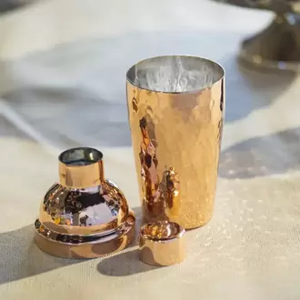 El Yapımı Bakır Shaker 400 ml | Kokteyl Karıştırıcı | 17 cm