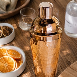 El Yapımı Bakır Shaker 400 ml | Kokteyl Karıştırıcı | 17 cm
