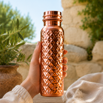 500 ML El İşlemeli Bakır Termos
