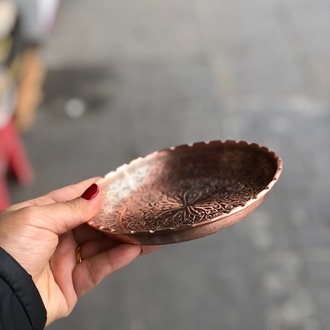 El Yapımı Bakır Çerezlik - Kuruyemiş - Sunumluk Adet Bakır Rengi