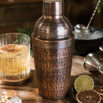 El Yapımı Bakır Shaker 400 ml | Kokteyl Karıştırıcı | 17 cm