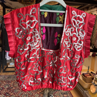 Anatolian Velvet Folk Vest Top