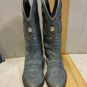 80s Denim Cowboy Boots