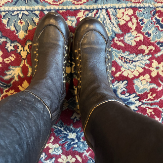 Mrs. Dark Brown Leather Boots