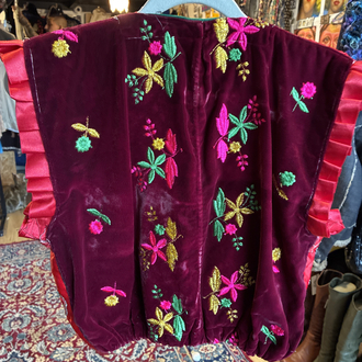 Anatolian Velvet Folk Vest Top
