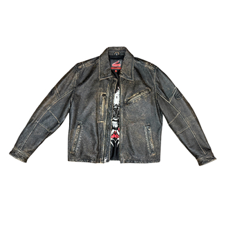 Hein Gericke Distressed Leather Motorcycle Jacket
