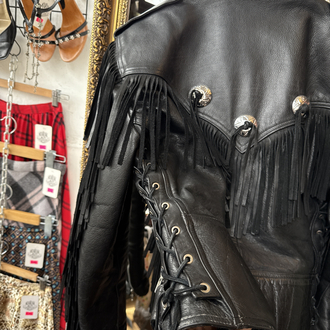80's Western Style Fringe Biker Jacket