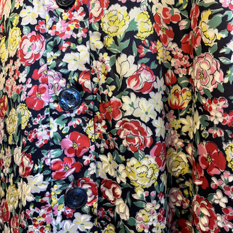 80's Silk Skirt with Garden