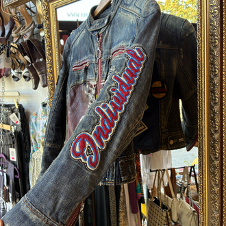 Archive Y2K Miss Sixty Racing Biker Denim Jacket
