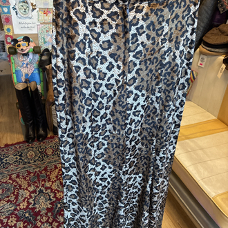 80's Leo Velvet Maxi Skirt