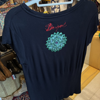 Y2K Desigual Mandala Print Tee