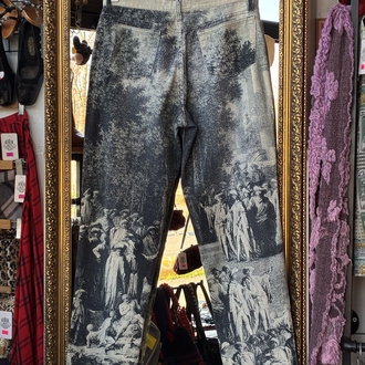 AW94 Roberto Cavalli Renaissance Print Jeans