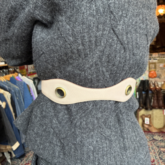 Dream Pink Leather Belt
