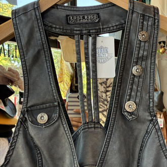 Last Kiss Faux Leather Vest