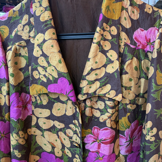 90's Garden of Flowers Silk Blazer