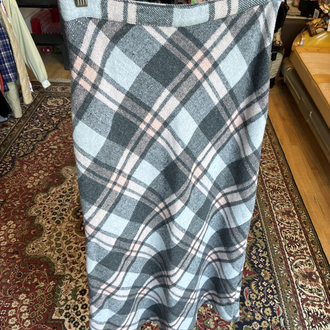 90’s Wool Plaid Maxi Skirt