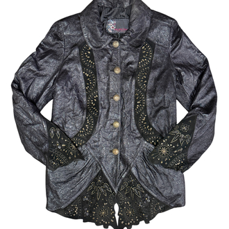 90's Embellished & Sequined Black Leather Jacket