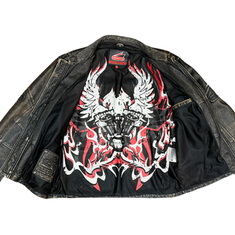 Hein Gericke Distressed Leather Motorcycle Jacket