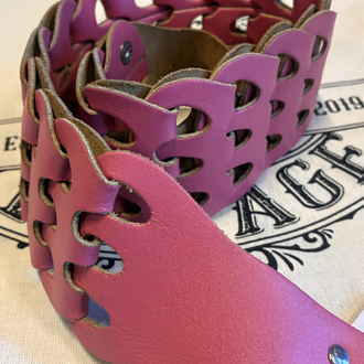 Pink Leather Corco Belt
